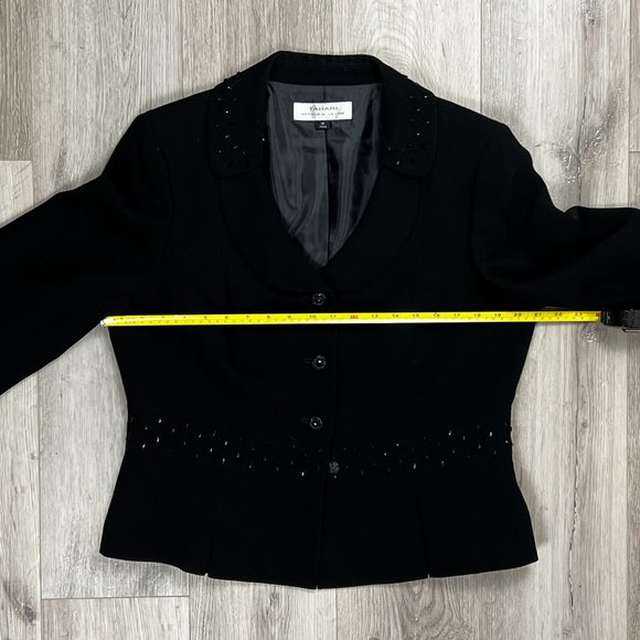 Tahari Arthur S Levine Vintage Size 14 Black Women's Blazer Jacket - Picture 6 of 7